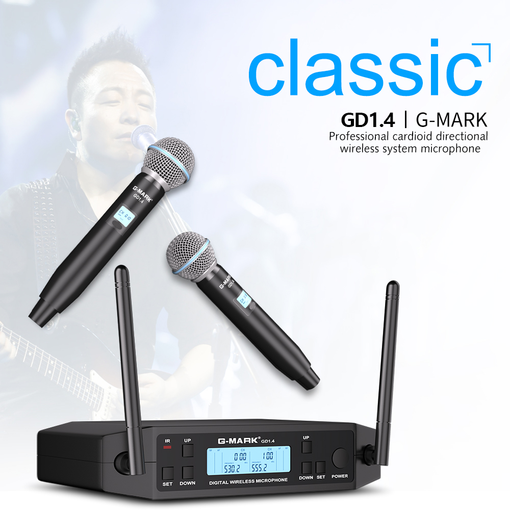 G-MARK GLXD4 Professional UHF  - огляд і ціна Shure Mic Sm7B