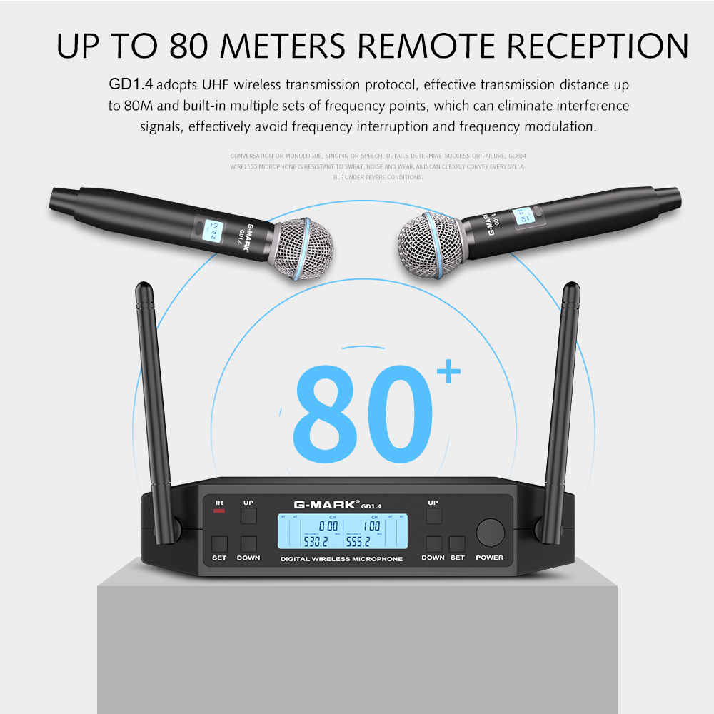 G-MARK GLXD4 Professional UHF  - огляд і ціна Shure Mic Sm7B
